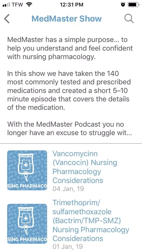 NURSING.com Radio Screenshots