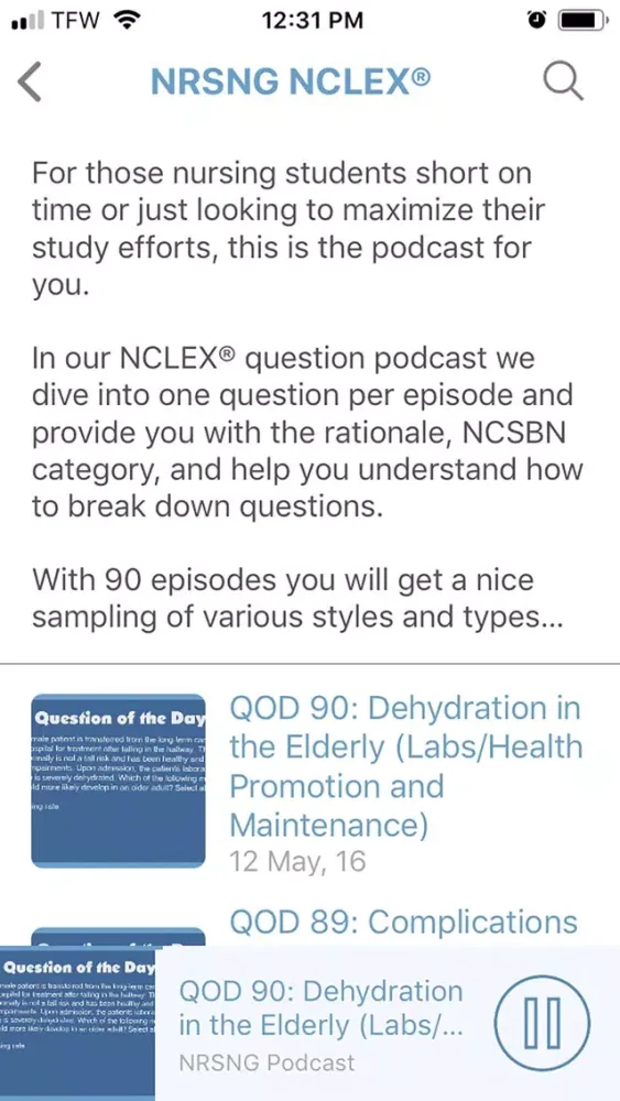 NURSING.com Radio Screenshots