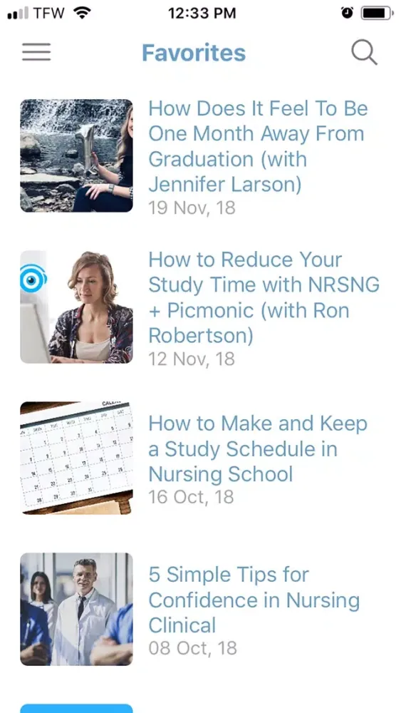NURSING.com Radio Screenshots
