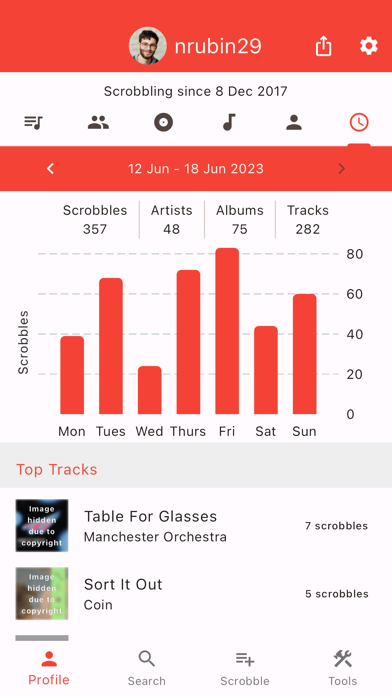 Zrzuty ekranu Finale for Last.fm