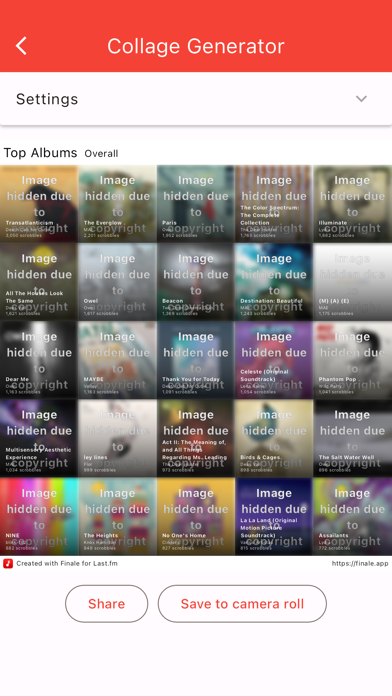 Zrzuty ekranu Finale for Last.fm
