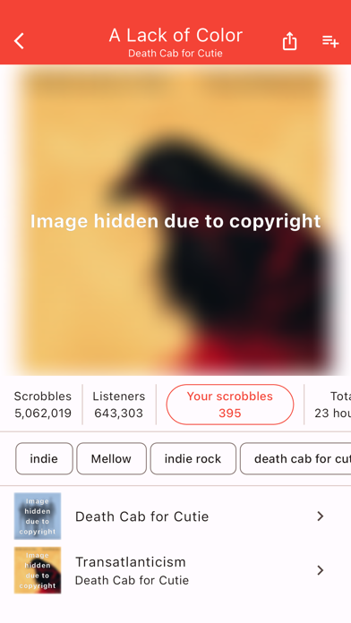 Zrzuty ekranu Finale for Last.fm