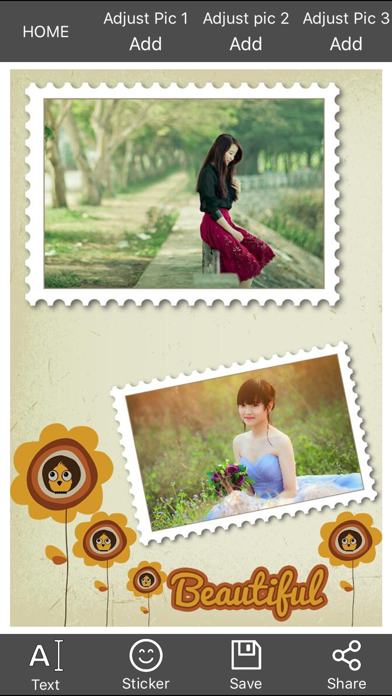 Photo Studio - Collage photo into frame art with stickers 스크린샷