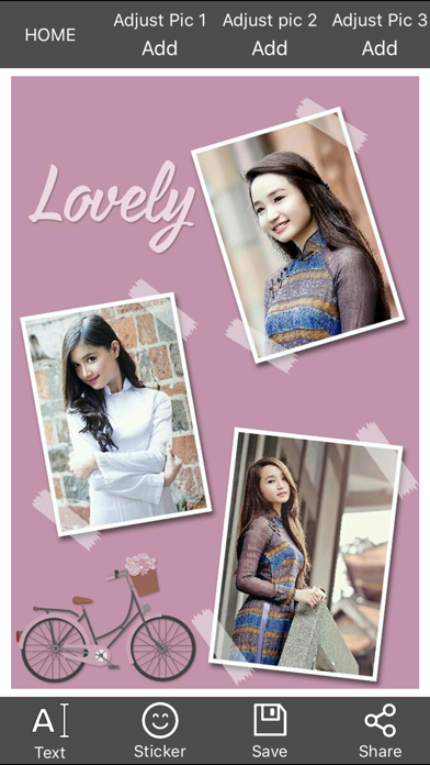 Photo Studio - Collage photo into frame art with stickers 스크린샷
