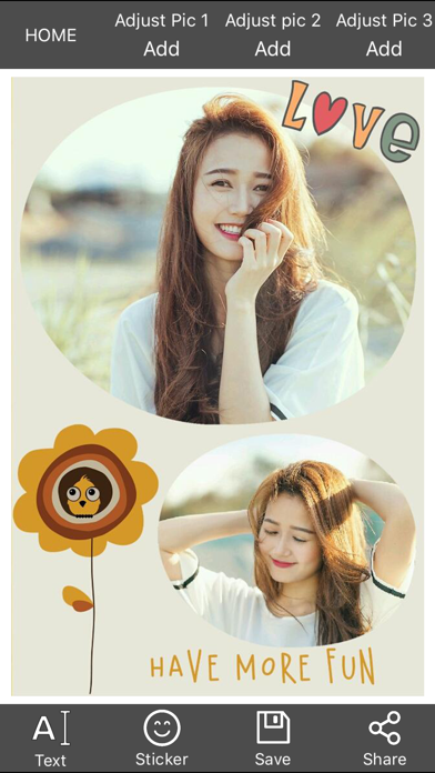 Photo Studio - Collage photo into frame art with stickers 스크린샷