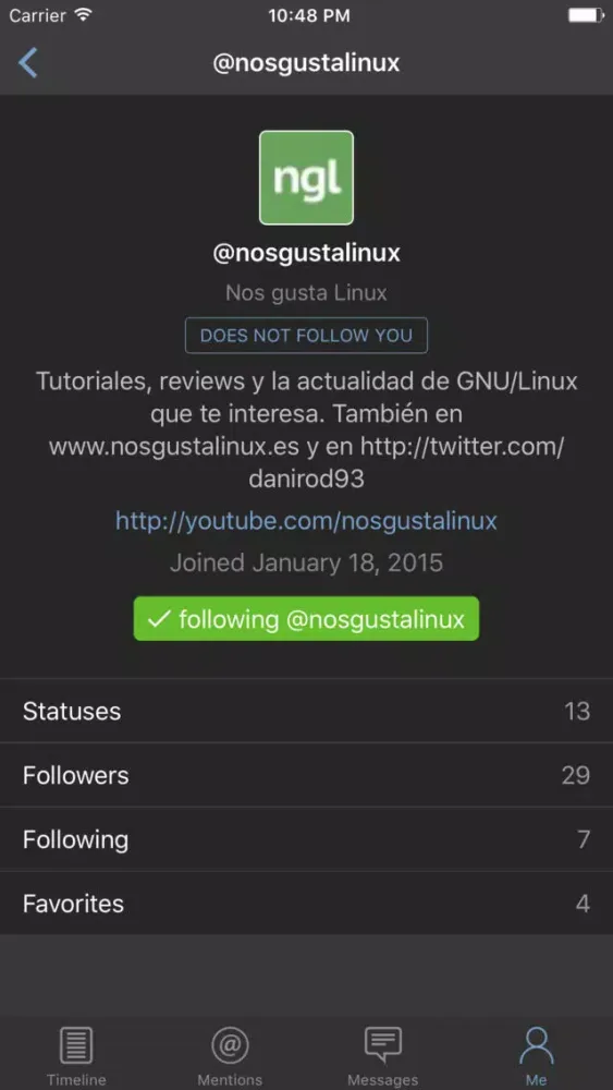 ภาพหน้าจอของ Shoyu - StatusNet/GNUSocial