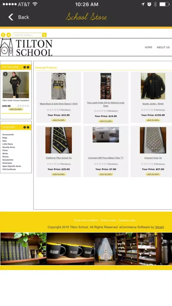 Tilton Alumni Screenshots