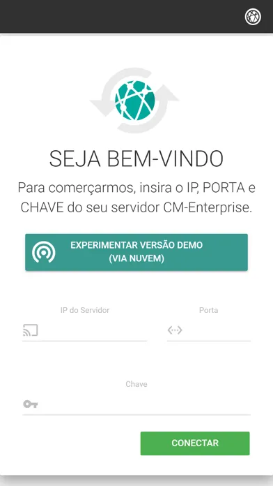 Capturas de tela do CM Enterprise