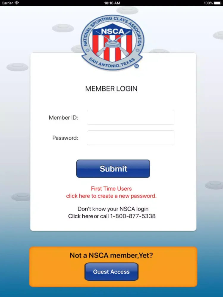 ภาพหน้าจอของ NSCA iPad 