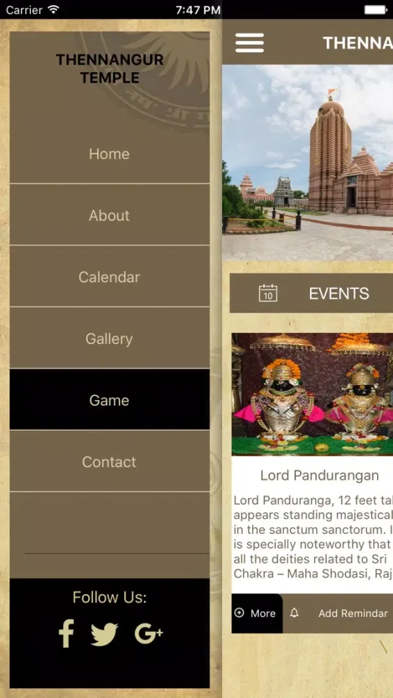 Tangkapan skrin Thennangur Temple
