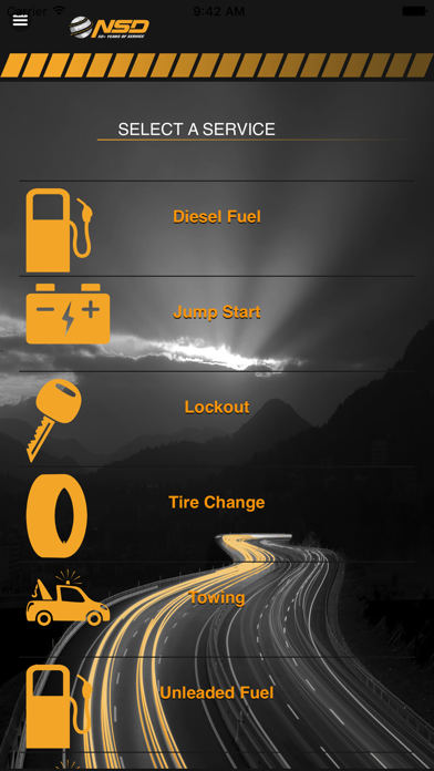 Ảnh chụp màn hình của NSD Roadside Assistance