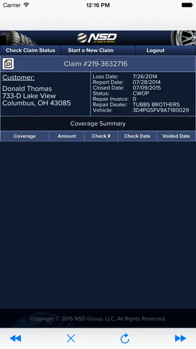 Road Hazard Tire Claims Screenshots