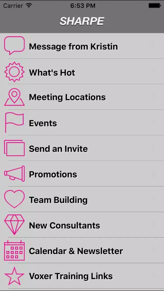 Screenshot di SHARPE AREA app