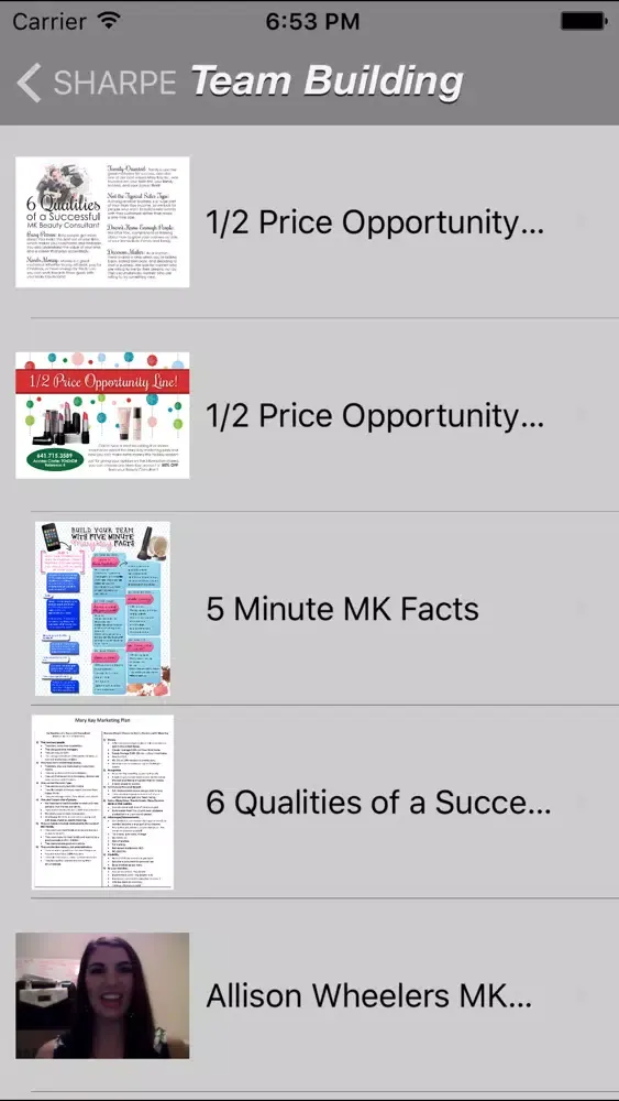 Screenshot di SHARPE AREA app