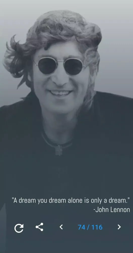 John Lennon Quotes and Lyrics Screenshots