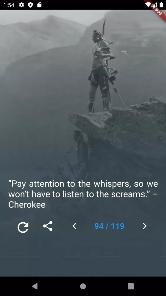 Capturas de tela do Native American Quotes