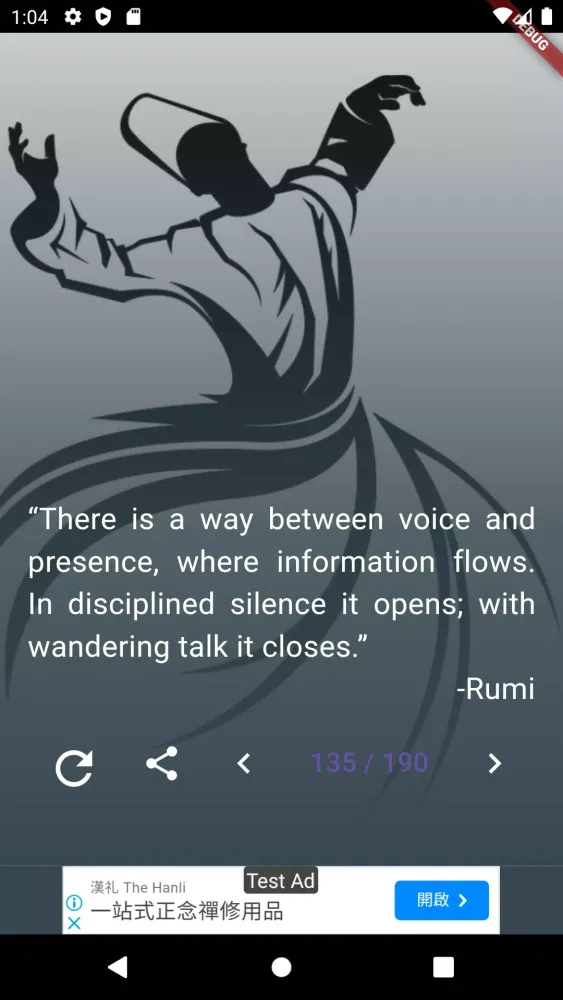 Tangkapan layar Rumi Quotes