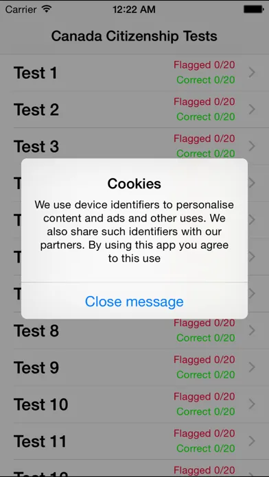Capturas de pantalla de Canadian Citizenship Tests Preparation App with 500 Questions Free
