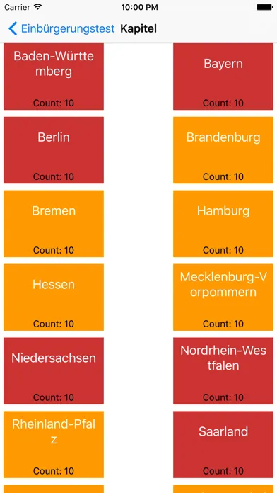 Capturas de tela do Einbürgerungstest - Deutsch - Voraussetzung für die Staatsbürgerschaft Deutsch