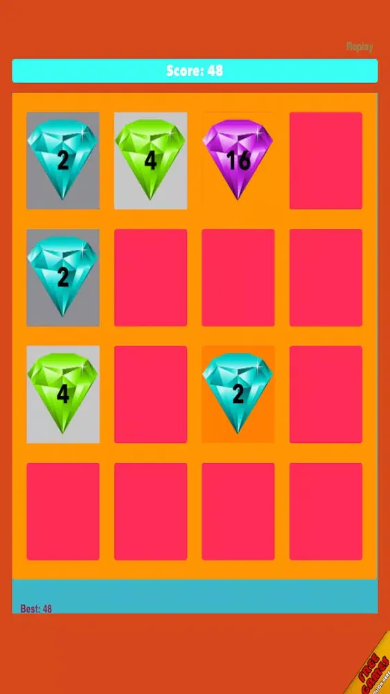 Скриншоты 2048 Jewels- New Challenge Number Puzzle