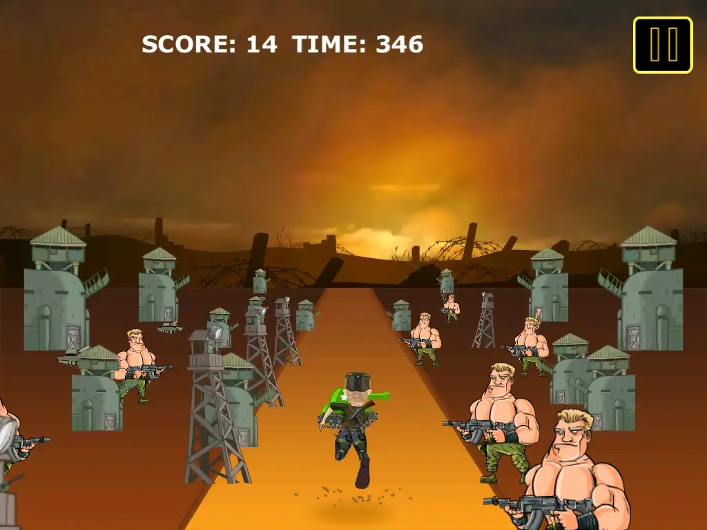 Tangkapan layar Army Commando Trooper Trenches Mayhem: Escape the Great Arms Run iPad