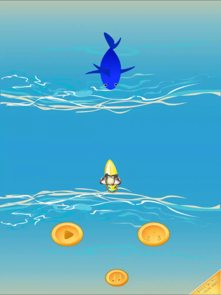 Bikini Surfer Girl Shark Escape iPad  스크린샷