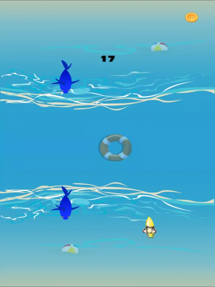 Bikini Surfer Girl Shark Escape iPad  스크린샷