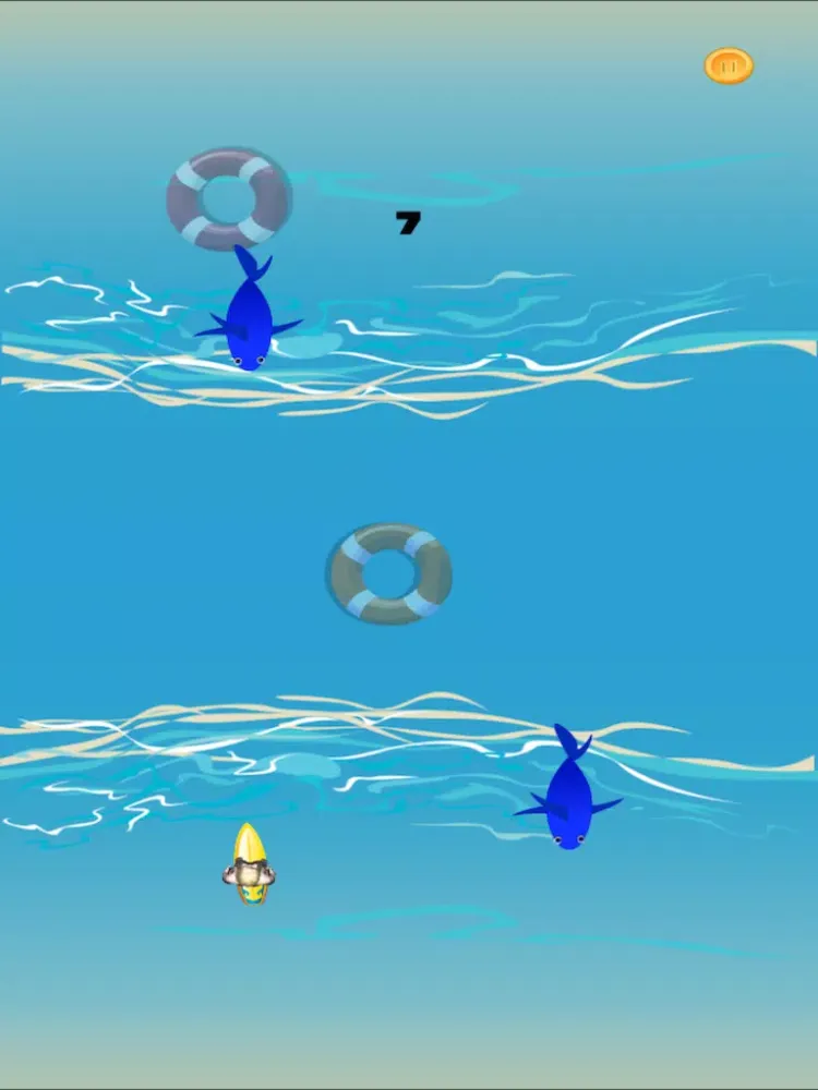 Bikini Surfer Girl Shark Escape iPad  스크린샷