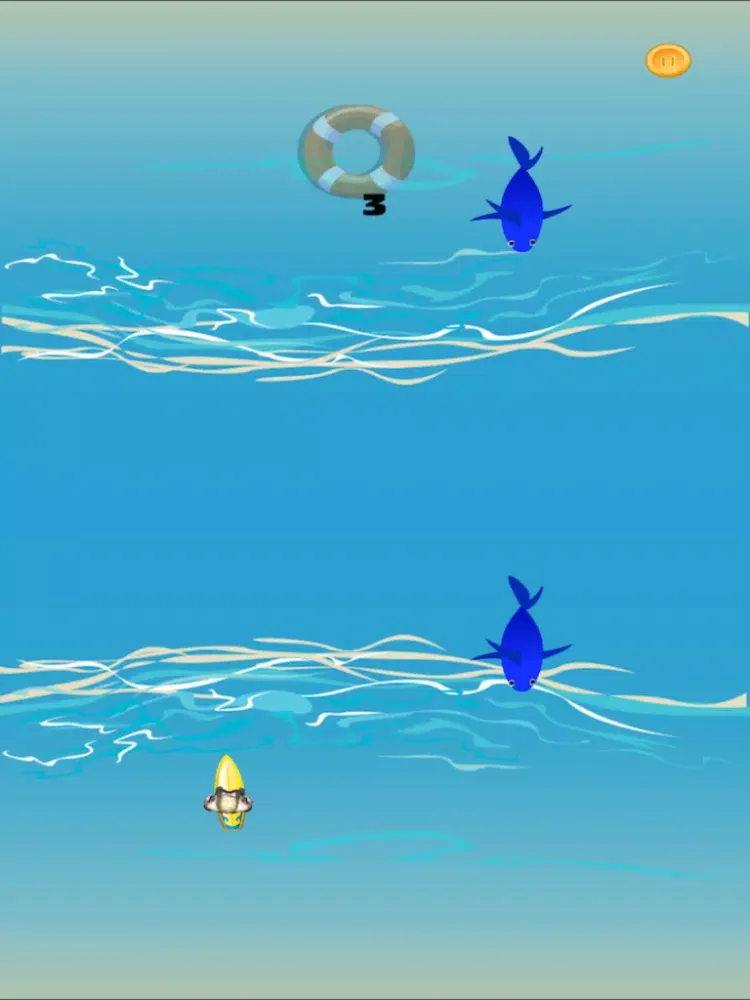 Bikini Surfer Girl Shark Escape iPad  스크린샷