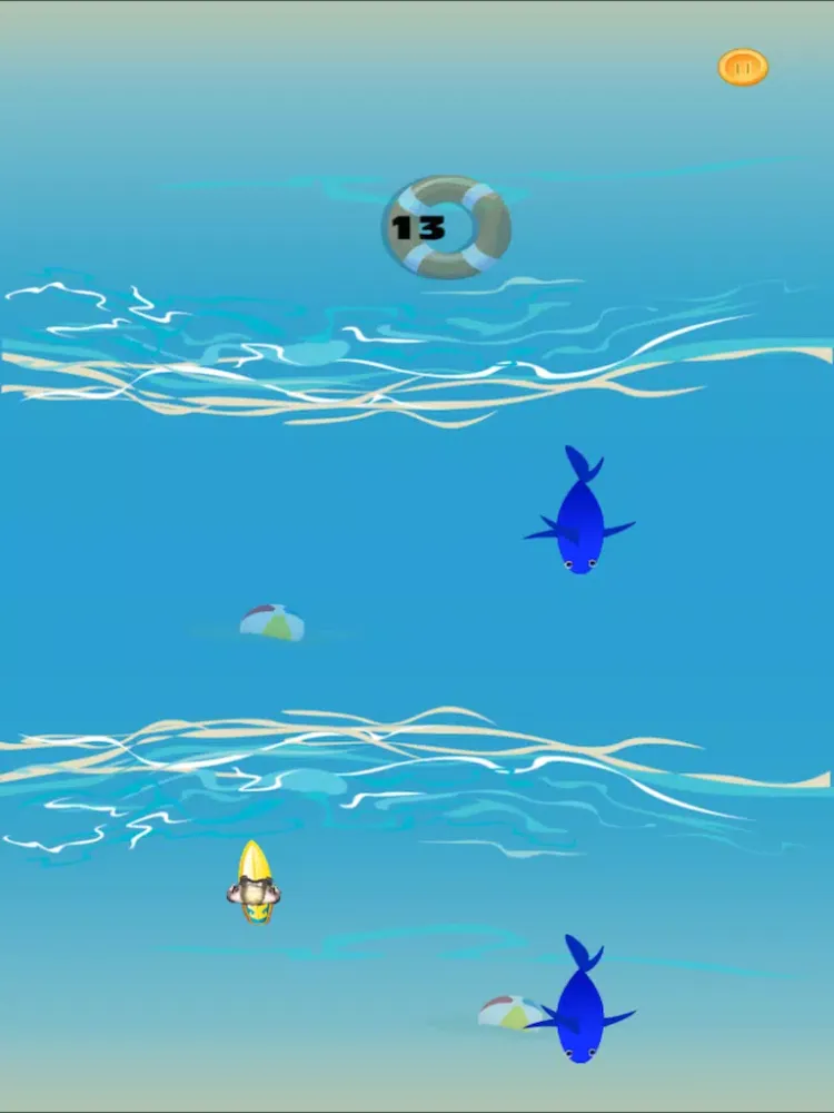Bikini Surfer Girl Shark Escape iPad  스크린샷