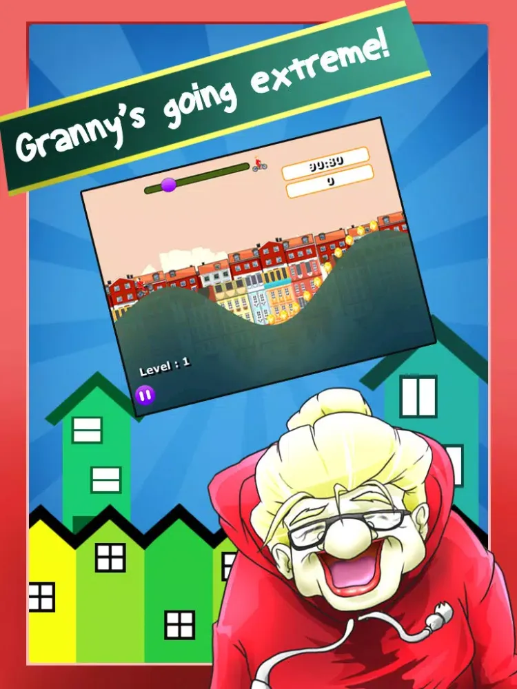 BMX Granny Expert: Street Biker Rush iPad  Screenshots