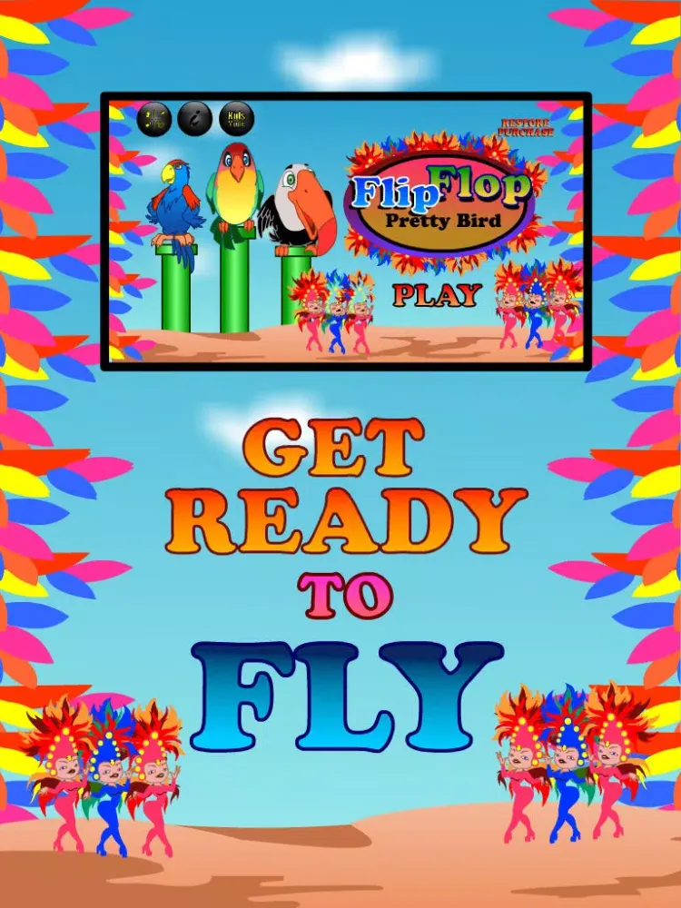 Tangkapan skrin Flip Flop Pretty Bird: Carnival Party iPad 