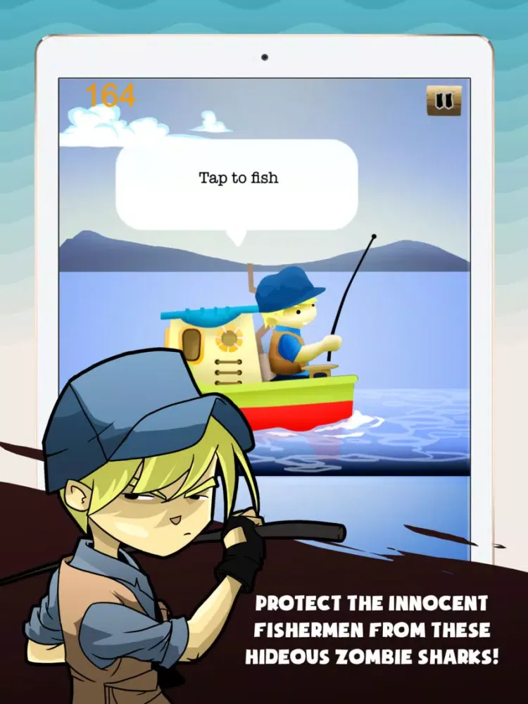 Ảnh chụp màn hình của Mega Zombie Shark Attack Pro iPad 