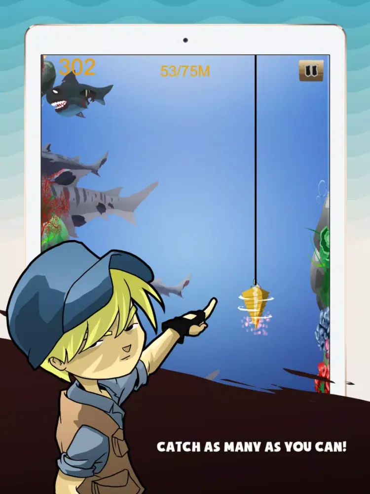 Ảnh chụp màn hình của Mega Zombie Shark Attack Pro iPad 