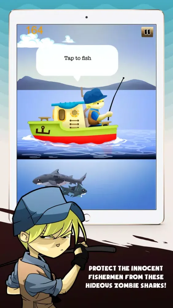 Ảnh chụp màn hình của Mega Zombie Shark Attack Pro