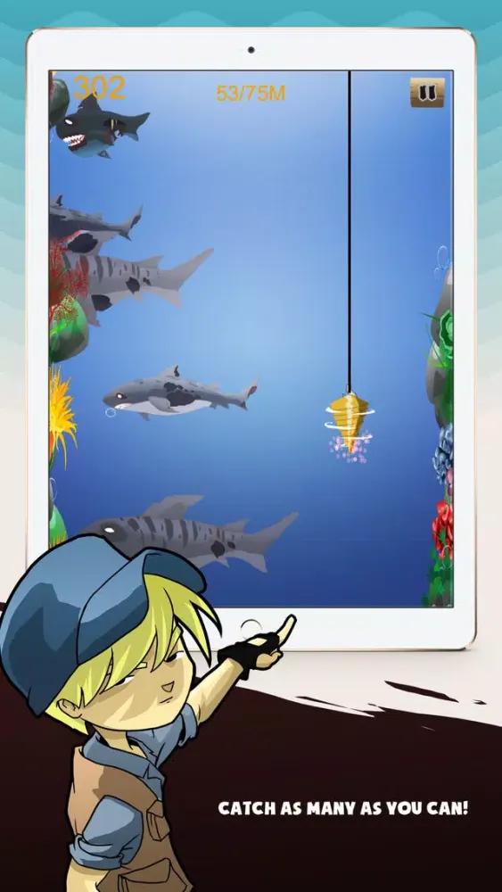Ảnh chụp màn hình của Mega Zombie Shark Attack Pro