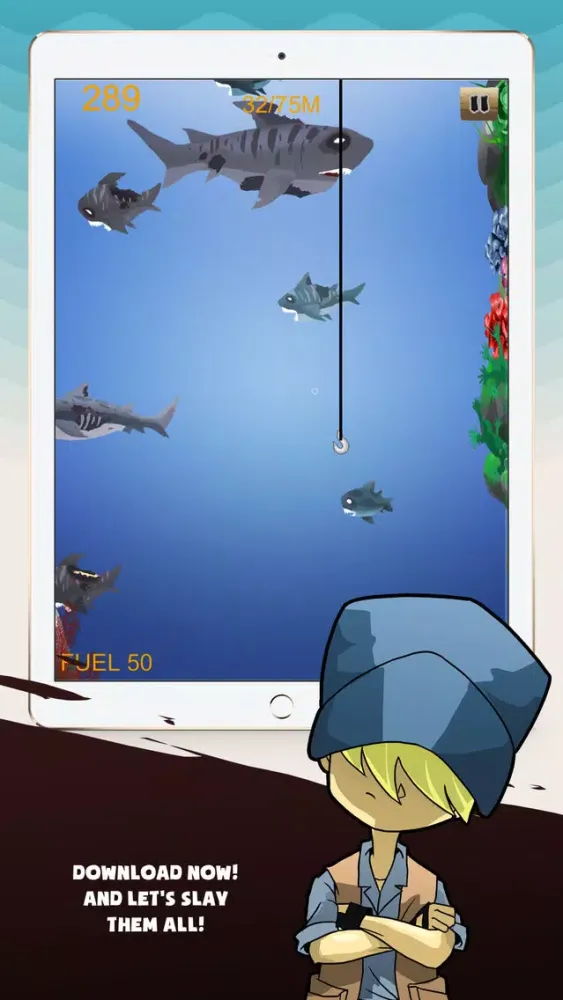 Ảnh chụp màn hình của Mega Zombie Shark Attack Pro