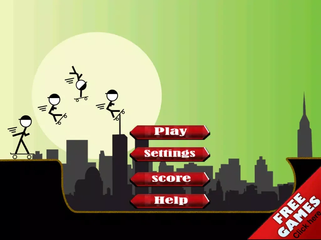 Capturas de pantalla de Stickman Skateboard Hill Ride iPad 