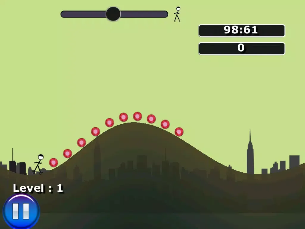 Capturas de pantalla de Stickman Skateboard Hill Ride iPad 