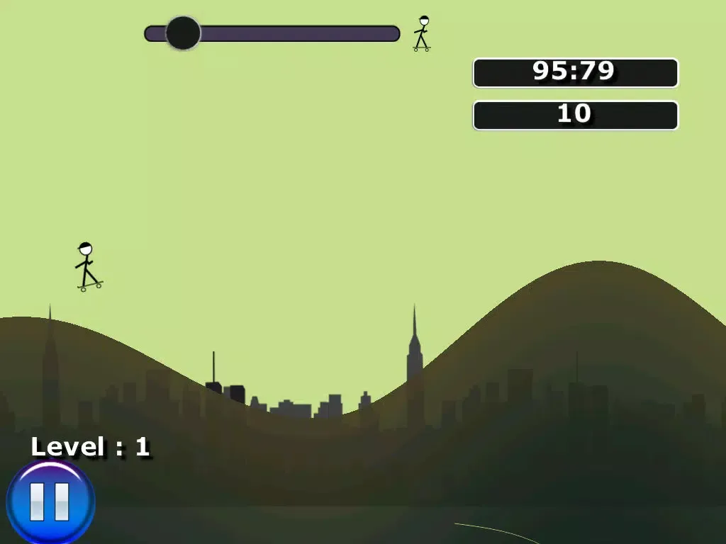 Capturas de pantalla de Stickman Skateboard Hill Ride iPad 