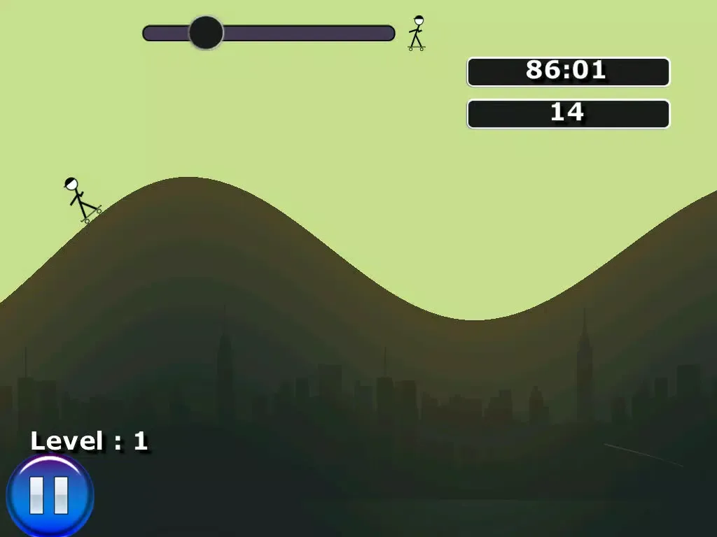 Capturas de pantalla de Stickman Skateboard Hill Ride iPad 