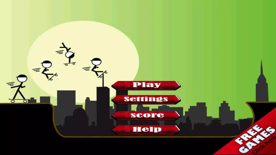 Capturas de pantalla de Stickman Skateboard Hill Ride