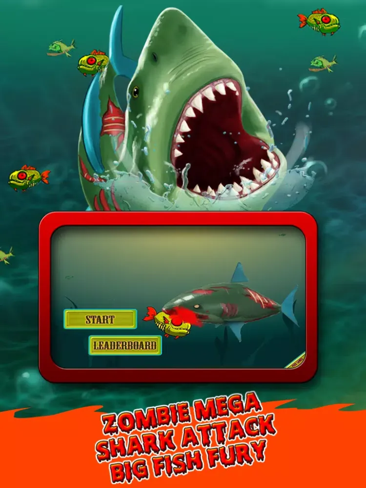 Zombie Mega Shark Attack: Big Fish Revenge iPad  Ekran Görüntüleri