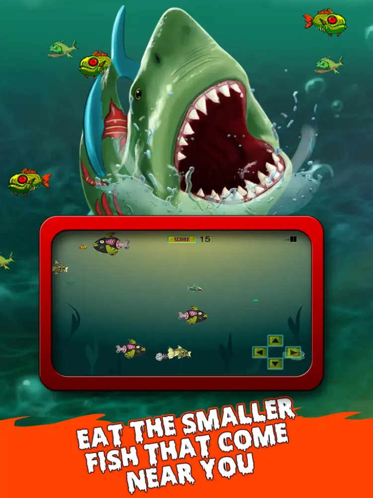 Zombie Mega Shark Attack: Big Fish Revenge iPad  Ekran Görüntüleri