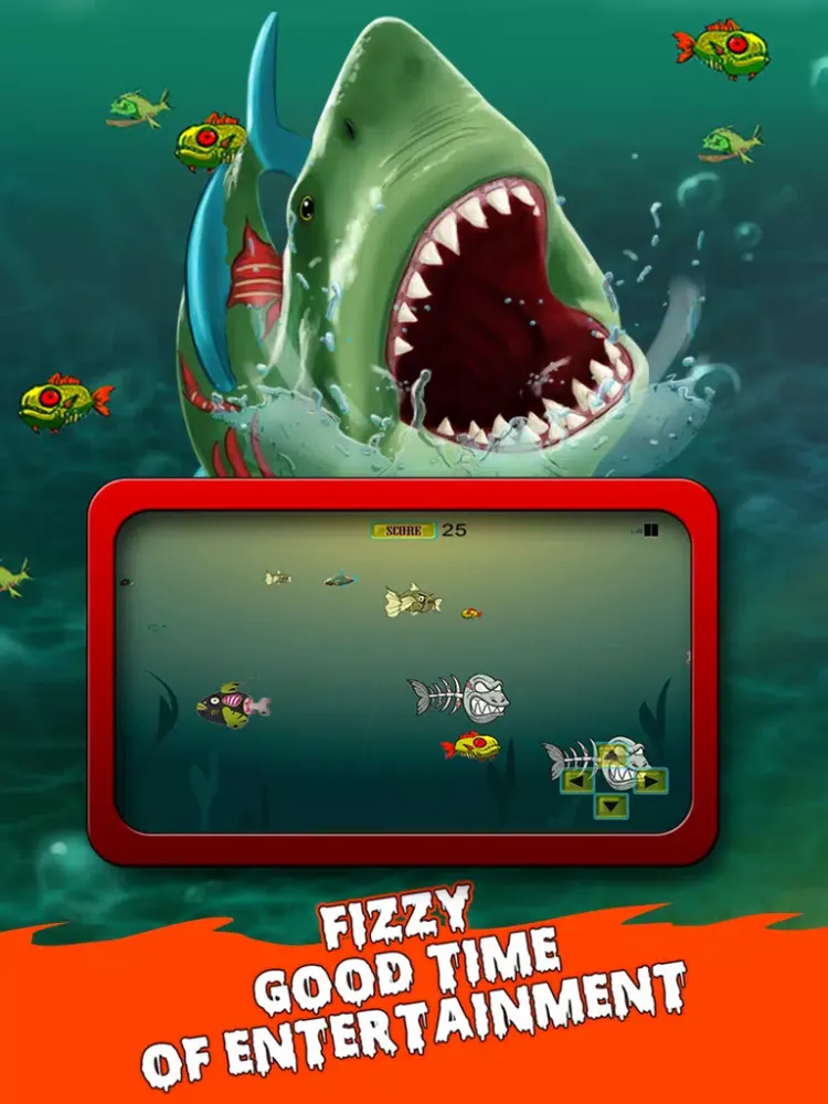 Zombie Mega Shark Attack: Big Fish Revenge iPad  Ekran Görüntüleri