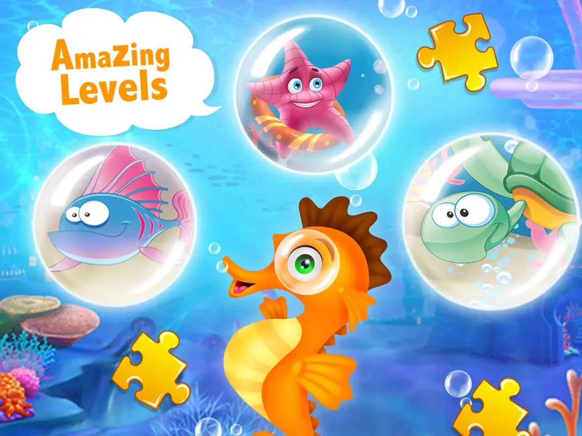 Capturas de pantalla de Sea Animal Jigsaw Puzzle for Kids iPad 