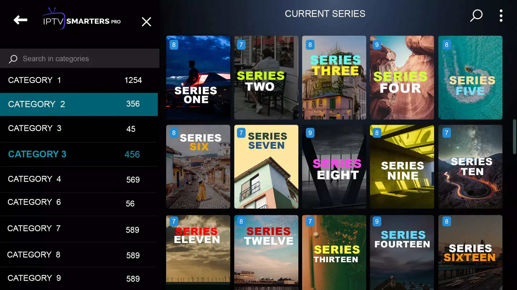 Zrzuty ekranu IPTV Smarters Pro