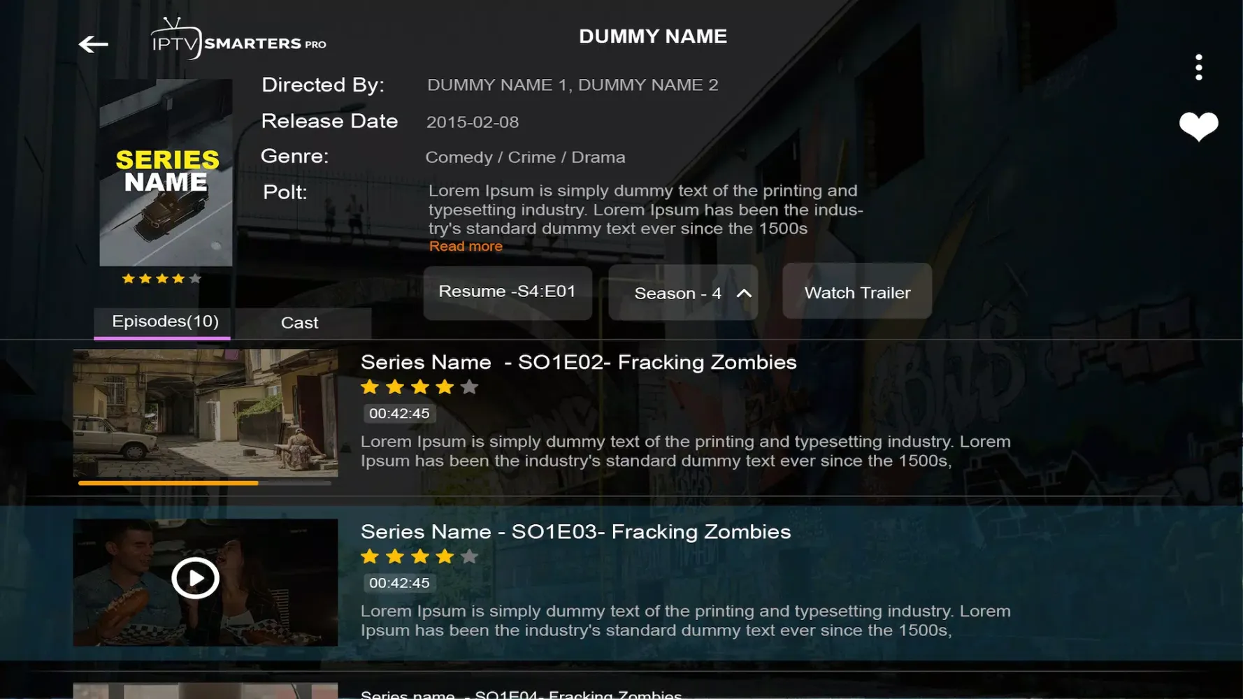 Zrzuty ekranu IPTV Smarters Pro