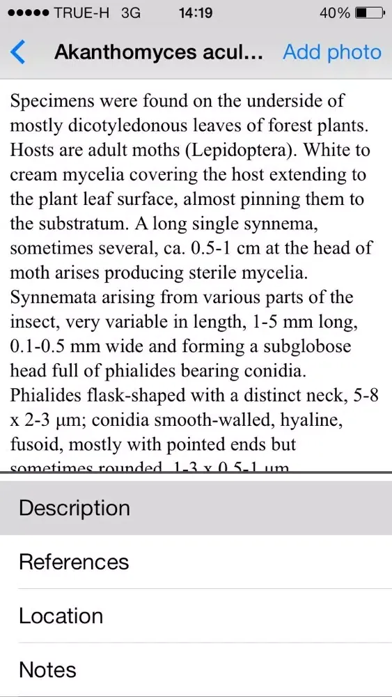 Tangkapan layar Thai-Fungi Lite