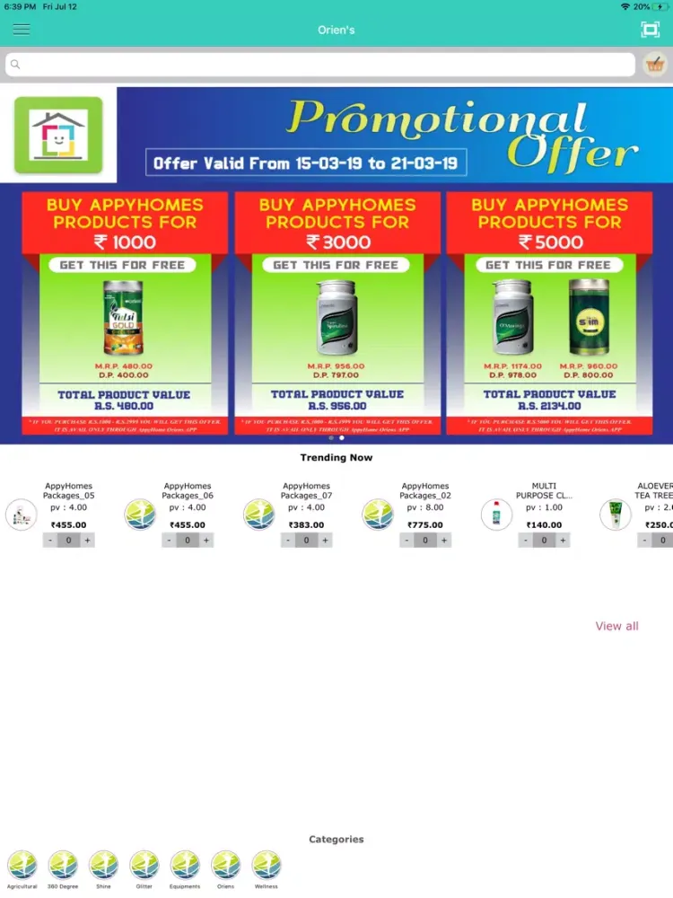 Capturas de tela do AppyHome Oriens iPad 